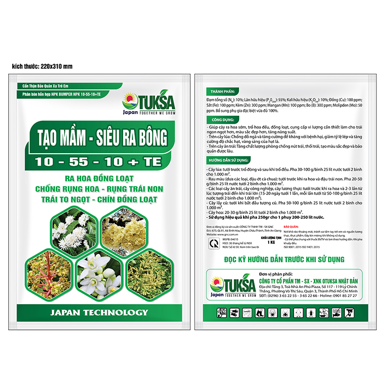 TẠO MẦM - SIÊU RA HOA (10-55-10+TE)
